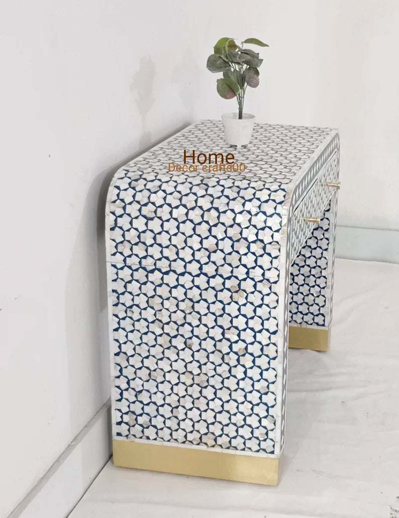 Handmade Mother of Pearl Inlay Desk